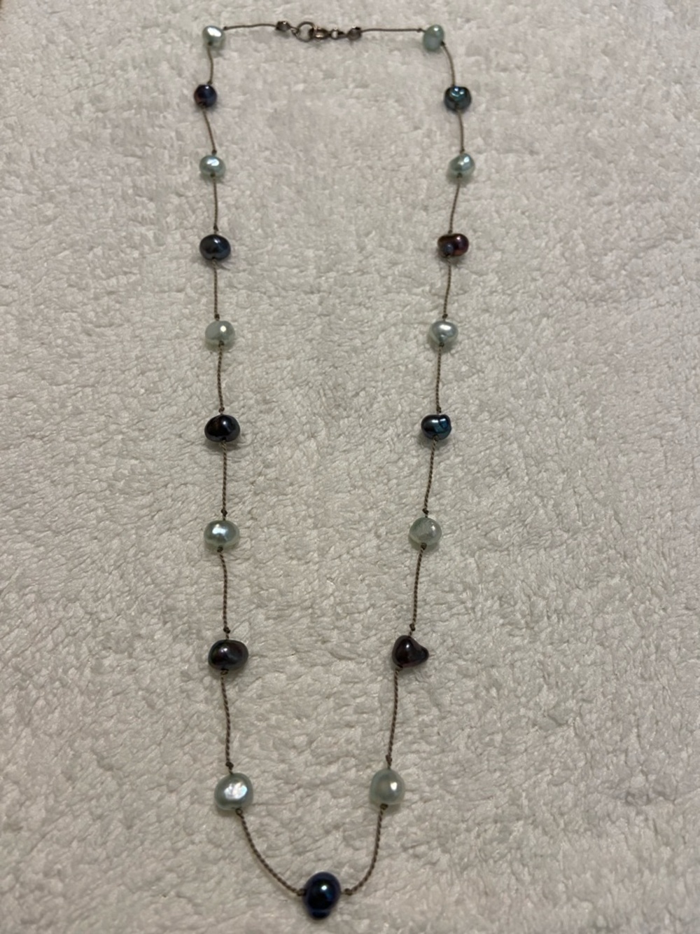 Delicate Freshwater Pearl Station Necklace